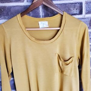 EUC t.la Long Sleeve Yellow Top S